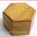 Presepio tradizionale fatto a mano in scatola di legno esagonale