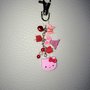 Portachiavi Hello Kitty Rosa con Charms