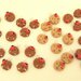 Novita FIMO - -  4  CIONDOLI BISCOTTINI MISTI con fruttini  e fiorellini  per collane orecchini bracciali