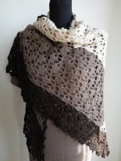 Scialle - sciarpa in lana fatta a mano