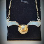 Collier Ciondolo Boccino D'Oro - Souffle D'Or Harry Potter - Neuf Avec Étiquette - Cadeau Fan