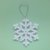 Fiocco di neve bianco in hama beads fatto a mano, addobbo e decorazione per l'albero di Natale