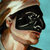 Dipinto maschera di Pulcinella olio su tela ovale 