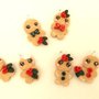 JUST XMAS - OFFERTA   6 CIONDOLI charms biscottini OMINI di Pan di zenzero - fimo - chiudipacco segnaposto