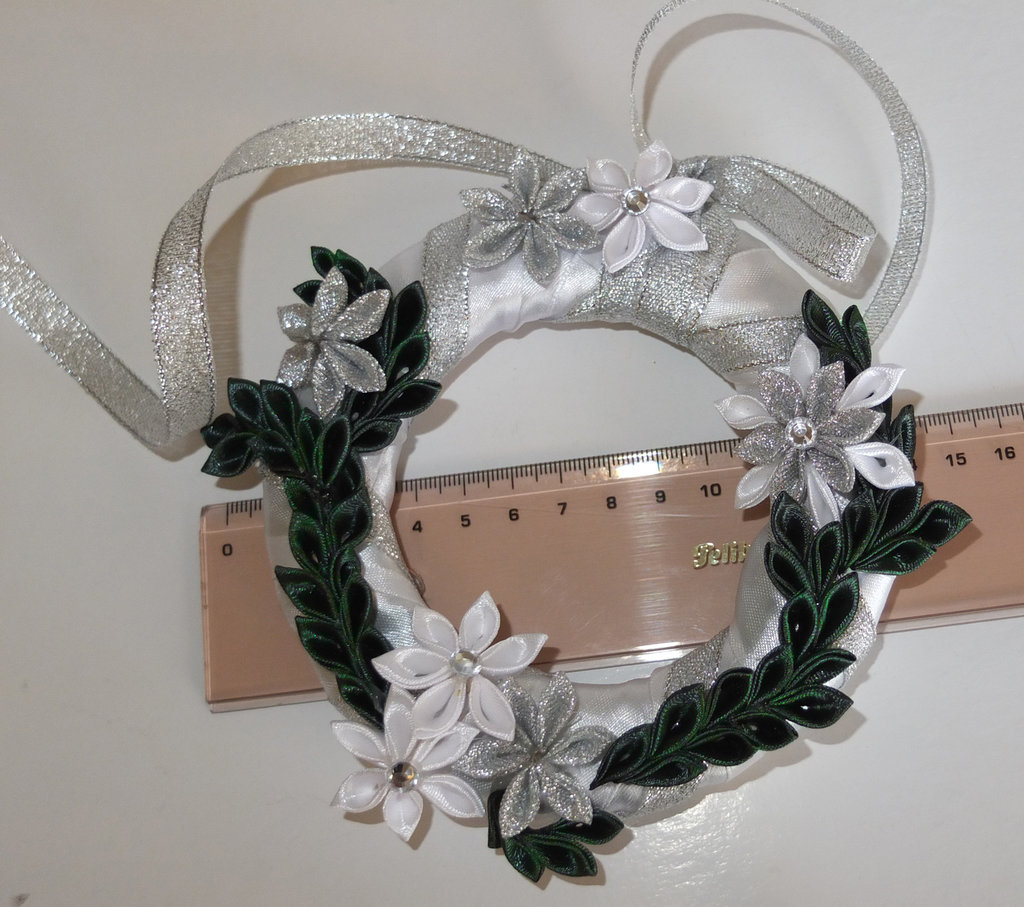 Decorazione Natalizia - Corona Ghirlanda In Filo Verde E Bianco - 2 Metri Di Lunghezza Per Addobbi Fai Da Te
