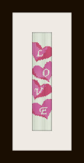 PDF schema bracciale Love in stitch peyote pattern - solo per uso personale 