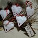 5 decorazioni in feltro natalizie- cuori albero di Natale - Varieta' di opzioni colore