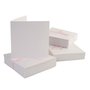 Set 100 carte e buste 13x13 cm - Bianco