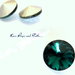 Rivoli in vetro (diam. circa 10 mm) "Verde smeraldo" (cod new)