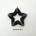Collana giro-collo "31" con pendente a forma di stella nei colori nero e argento