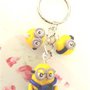 NOVITA - IDEA REGALO - Fimo - JUST  MINIONS - PORTACHIAVI mod.3