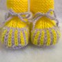 scarpine per neonato gialle e grigie