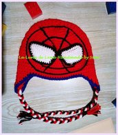 Cappello uncinetto Spiderman Uomo Ragno per  bambino