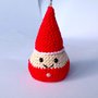 Babbo Natale alberello amigurumi, addobbo per l'albero, fatto a mano all'uncinetto