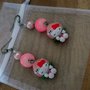 ORECCHINI HELLO KITTY fior di loto rosa