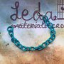 Base bracciale catena di seta azzurro petrolio