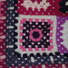 Coperta lana uncinetto granny nei toni rosa-viola