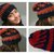 Cappellino bambina unisex rosso bordeaux e blu oltremare