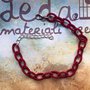 Base bracciale catena di seta rosso scuro