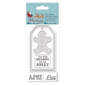 Mini Clear Stamp - Jolly Santa "Gingerbread Man"