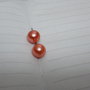 Orecchini perla cerata arancione