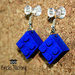 Orecchini LEGO originali pendenti blu