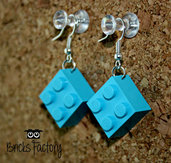 Orecchini LEGO originali pendenti azzurri