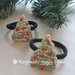 Elastico "albero di Natale" per capelli, braccialetto bambina  - idea regalo Natale -  fatto a mano