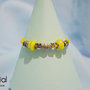 Bracciale caucciù con charm - Giallo