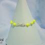 Bracciale con perle e infinito - Giallo