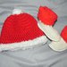 Stivaletti e cappellino BABBO NATALE rosso e bianco bebè unisex 