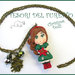 Collana Natale 2015 " Christmas Doll " Veronica abito verde stella Natale rosa fimo cernit premo idea regalo per lei donna ragazza bambina kawaii