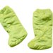 Stivaletti Double Face Mela Verde in tessuto minky per i bambini che non camminano ancora