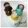 confetto decorato con presepe