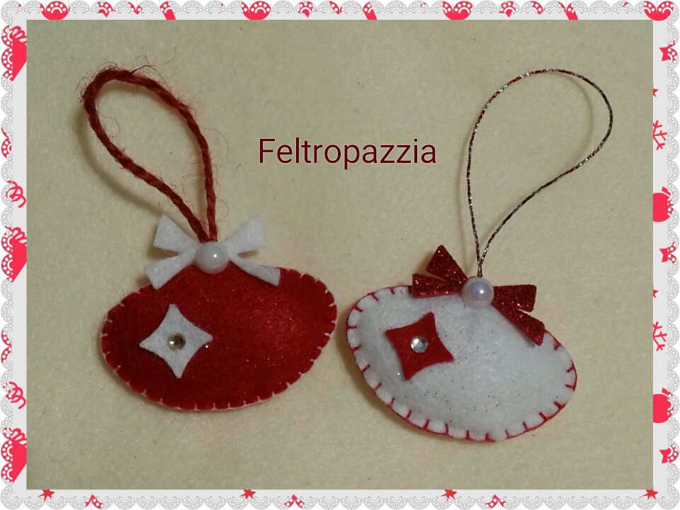 Lotto addobbi natalizi in feltro e pannolenci - Feste - Natale - di
