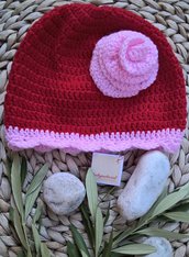 Cappello neonata/bambina uncinetto