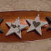 Coppia di stelle in legno shabby chic