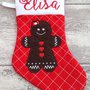 Calza Natale Befana personalizzata con nome - Lungh.cm. 29 - Gingerbread