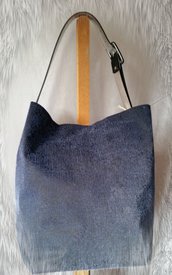 borsa "Tote Bag" blue e nero