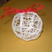 pallina natalizia artigianale lavorata  con filo di cotone