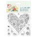 Clear Stamp (11pcs) - Folk Floral - Heart
