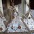 Alberelli di Juta e carta misica decorati con merletti e bottoni per albero di natale