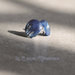 Orecchini con bottone vintage blu - O.42.2015