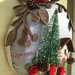 Dietro porta - ghirlanda - idea regalo con abete, chalet, legnaia 