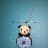 AOBOCO Regali Panda per le donne Collana Panda in argento sterling Collana mamma e figlia con collana di animali tagliati in cristallo