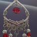 orecchini chandelier perline rosse