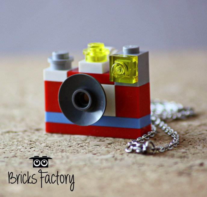 Ciondolo macchina fotografica con mattoncini LEGO originali - Gioie