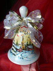 campana natalizia in ceramica
