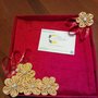 Svuotatasche Portaoggetti Contenitore con decori Kanzashi color Oro