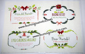 4 Etichette adesive natalizie chiudipacco